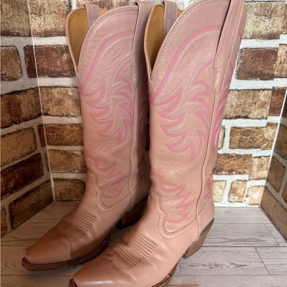 Rare Tecovas The Annie Cowboy Boots - Misty Rose Pink - Size 8B
